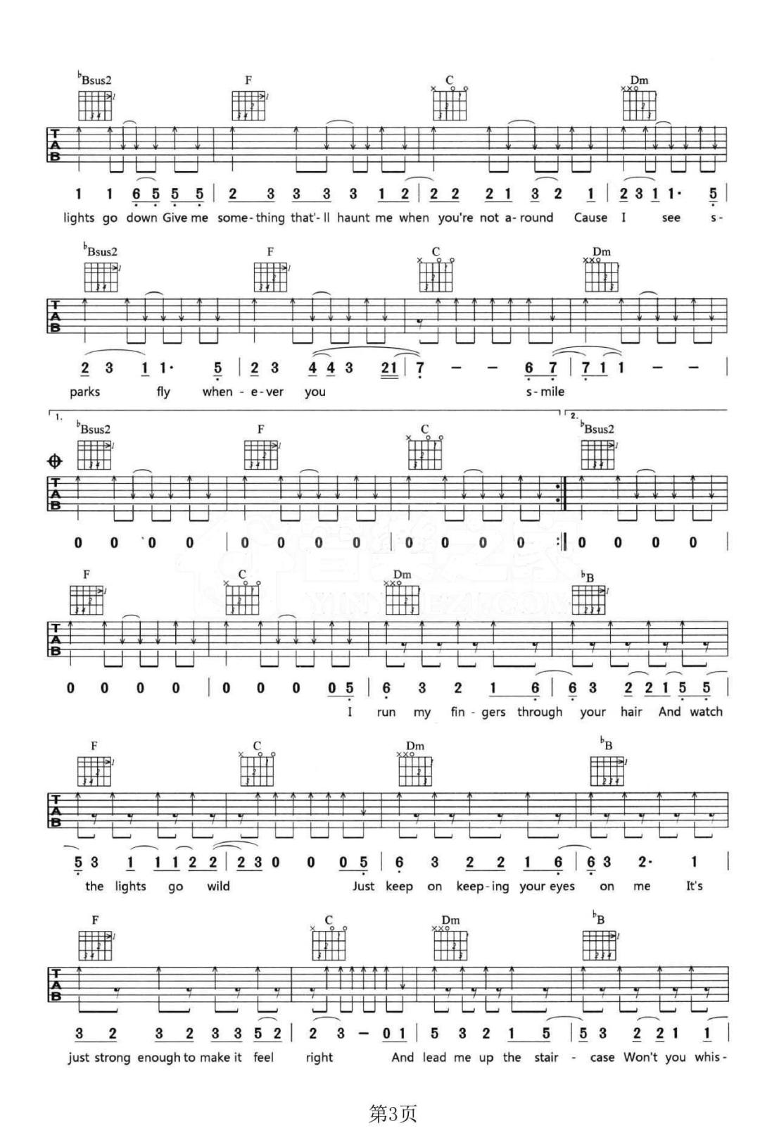 Sparks-Fly吉他谱3-Taylor-Swift